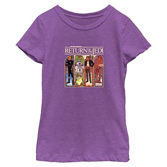 Girls 7-16 Star Wars: The Return Of The Jedi Stained Glass Box Up Graphic Tee