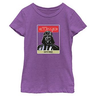 Girls 7-16 Star Wars: The Return Of The Jedi Darth Vader Card Graphic Tee