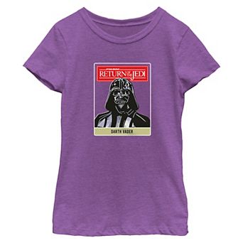 Girls 7-16 Star Wars: The Return Of The Jedi Darth Vader Card Graphic Tee