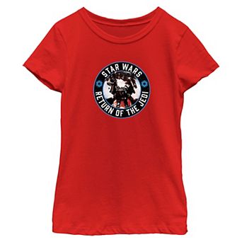 Girls 7-16 Star Wars: The Return Of The Jedi Vader Circle Stamp Graphic Tee