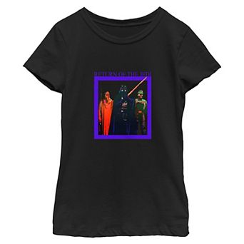 Girls 7-16 Star Wars: The Return Of The Jedi Vader Box Poster Graphic Tee
