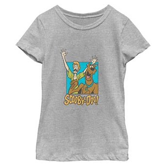 Girls 7-16 Scooby-Doo And Shaggy Scare Square Graphic Tee