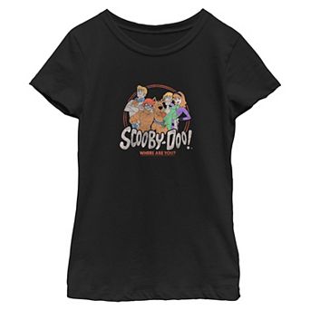 Girls 7-16 Scooby-Doo Distressed Cast Lineup Graphic Tee