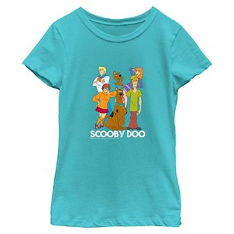 Girls 7-16 Scooby-Doo Group Portrait Logo Graphic Tee