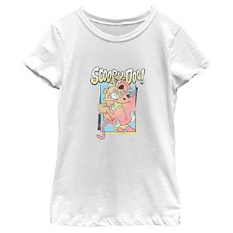 Girls 7-16 Scooby-Doo And Shaggy Scared Photo Graphic Tee
