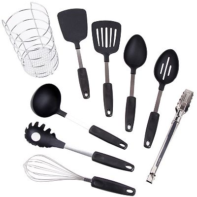 Chef's Better Basics 9-Piece Utensil Set with Wire Caddy Chef's Better Basics 9-Piece Utensil Set with Wire Caddy