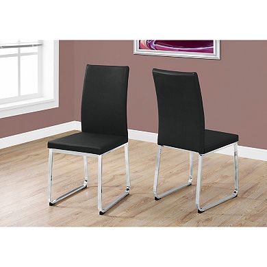 Monarch Faux Leather Contemporary Dining Chair 2-piece Set