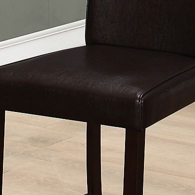 Monarch Contemporary Faux Leather Dining Chair 2-piece Set