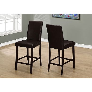 Monarch Contemporary Faux Leather Dining Chair 2-piece Set