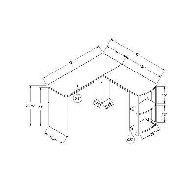 Monarch Contemporary L-Shape Computer Desk