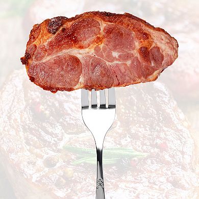 Household Tableware Stainless Steel Dinner Fork 7.3" Length 10pcs Silver Tone