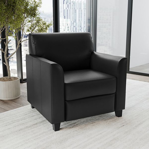 Emma and Oliver LeatherSoft Chair with Clean Line Stitched Frame