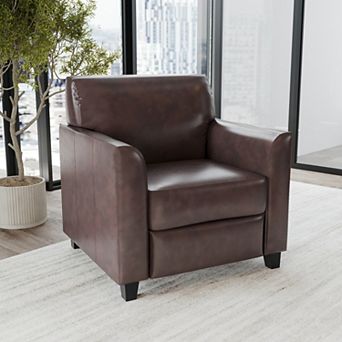 Emma and Oliver LeatherSoft Chair with Clean Line Stitched Frame