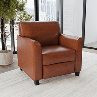 Emma and Oliver LeatherSoft Chair with Clean Line Stitched Frame