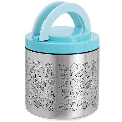22oz Stainless Steel Insulated Food Container With Handles (blue)