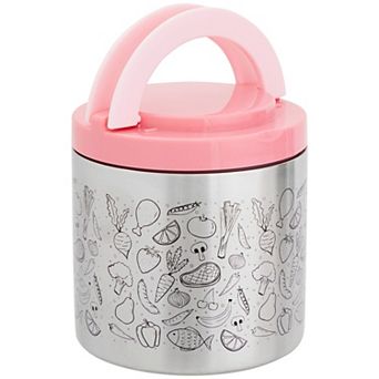 22oz Stainless Steel Insulated Food Container With Handles (pink)