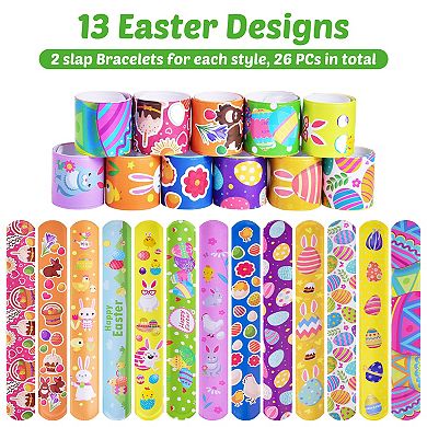 Easter Party Favors for Kids Slap Bracelets 50 PCs