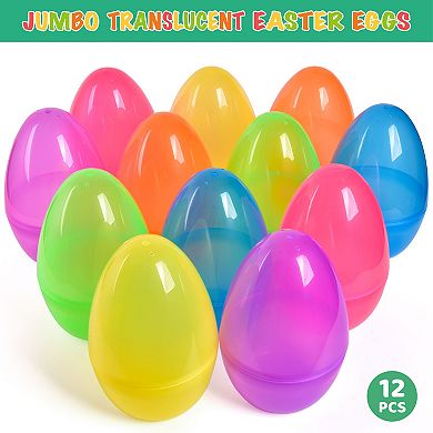 Jumbo Fillable Easter Eggs 12 Pcs