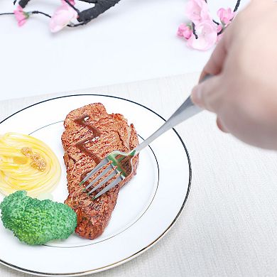 Household Tableware Stainless Steel Dinner Fork 6.8" Length 5pcs Silver Tone