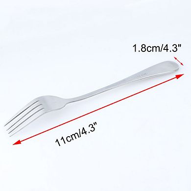 Household Tableware Stainless Steel Dinner Fork 6.8" Length 5Pcs