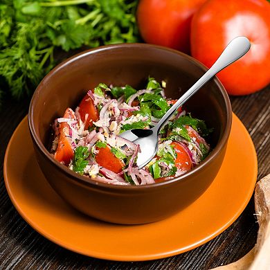 8Pcs Stainless Steel Spoons for Cooking Soup Spoon Dining Spoons 4.7" Silver Tone