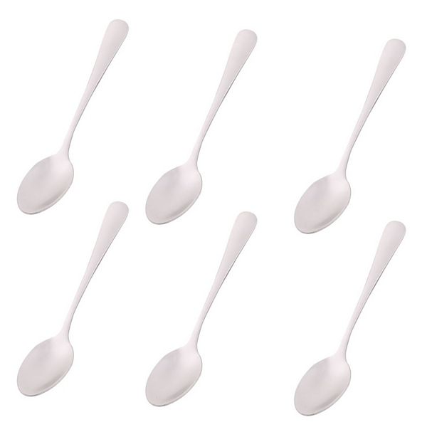 Kitchen Restaurant Stainless Steel Coffee Tea Spoon 4.7" Length 6Pcs