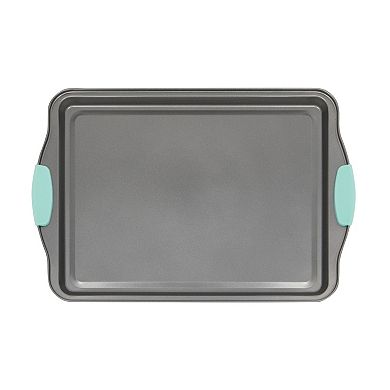Set of 3 Nonstick Cookie Sheets for Baking, Bakeware Pans with Silicone Rubber Handles (10 x 14 Inches)