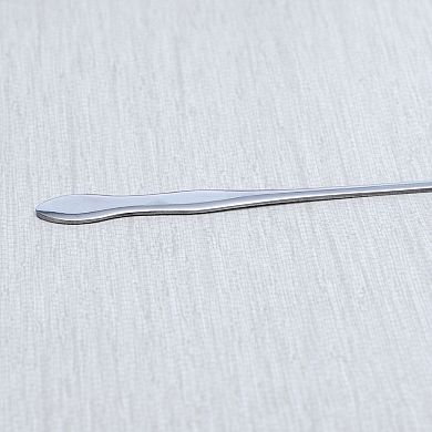 Stainless Steel Long Handle Tea Coffee Ice Cream Spoon 4pcs Silver Tone