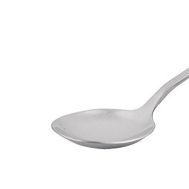 Stainless Steel Round Kitchen Table Soup Serving Spoon Scoop 5pcs Silver Tone