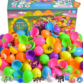 Easter Eggs with Party Favor Toys 100 pc Mini Toys for Kids Toys