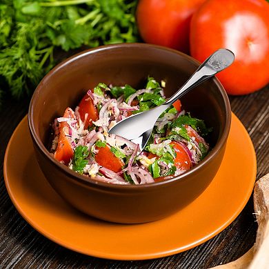 5pcs Stainless Steel Spoons For Cooking Soup Spoon Dining Spoons 7.5" Silver Tone