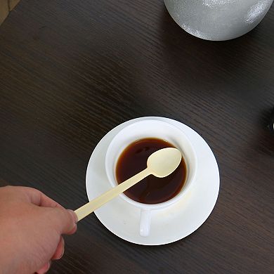 Plastic Long Handle Disposable Jelly Soup Dessert Pudding Spoons 100pcs Yellow