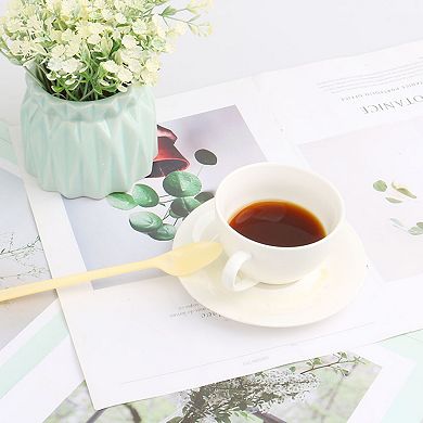 Plastic Long Handle Disposable Jelly Soup Dessert Pudding Spoons 100pcs Yellow