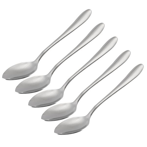Caffee Shop Stainless Steel Flatware Tea Spoons Porridge Scoops 5pcs