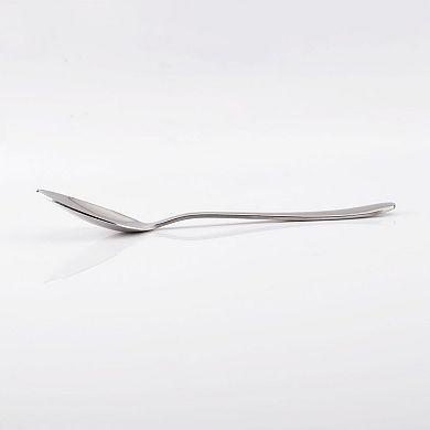 Caffee Shop Stainless Steel Flatware Tea Spoons Porridge Scoops 5pcs Silver Tone