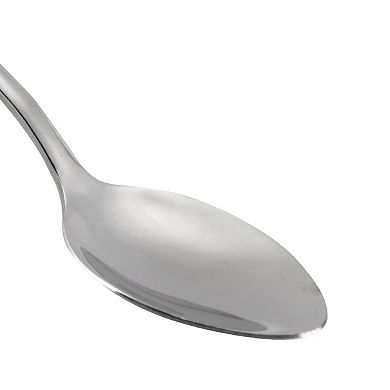 Caffee Shop Stainless Steel Flatware Tea Spoons Porridge Scoops 5pcs Silver Tone