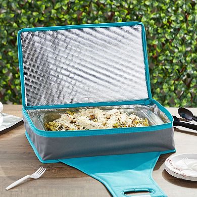 Insulated Casserole Carrier, Thermal Lunch Container Bag for Hot Food, 16x10x4"
