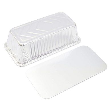 50x Mini Loaf Pans with Lids Disposable for Cake Bread Baking Christmas 8.5x4.5”