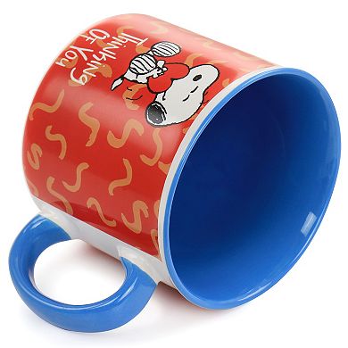 Gibson Peanuts Snoopy Songs 4 Piece 21oz Stoneware Mug Set in Assorted Designs
