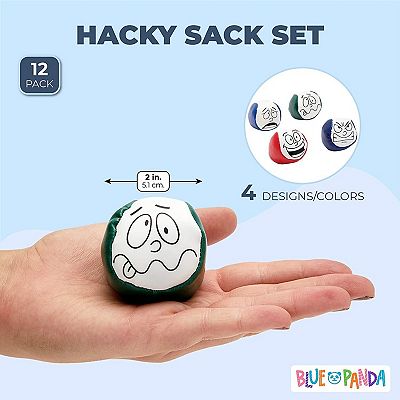 12 Pack Hacky Sack Balls for Kids Adults Kick Bean Bags Juggling
