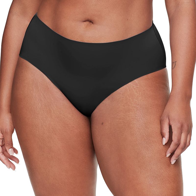 Warners Smooth It Over Front-Smoothing High Waist Hi-Cut Panty RT9021P, Women's, Size: XXL, Black