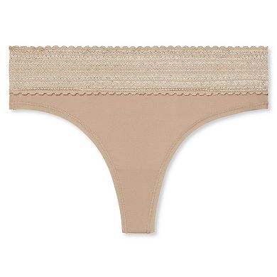 Warners No Pinching No Problems® Dig-Free Comfort Waistband Lace Thong RX5101J
