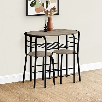 Monarch Contemporary Dining Table & Chair 3-piece Set