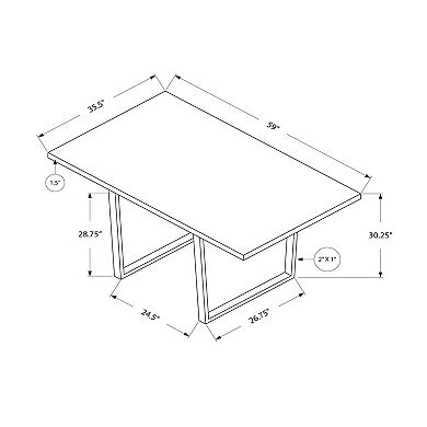 Monarch Contemporary Modern Dining Table