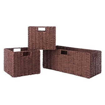 Winsome 3 pc Woven Foldable Basket Set