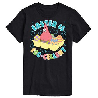 Big & Tall Nickelodeon Spongebob Squarepants Easter Egg-Celent Graphic Tee