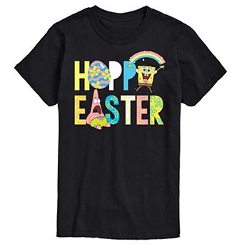 Big & Tall Nickelodeon Spongebob Squarepants Hoppy Easter Icons Graphic Tee