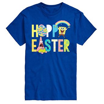 Big & Tall Nickelodeon Spongebob Squarepants Hoppy Easter Icons Graphic Tee