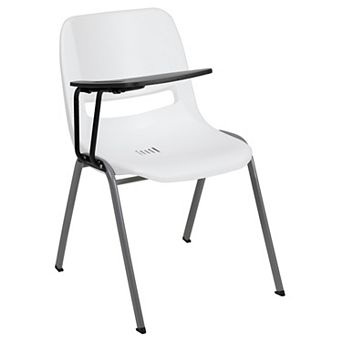 Emma and Oliver Ergonomic Shell Chair with Right Handed Flip-Up Tablet - Tablet Arm Desk