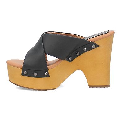 Dingo Driftwood Women's Leather Platform Sandals